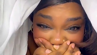 The Ebony Stepmom Was Caught By Her Stepbrother While Masturbating
